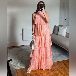 Pretty lavish backless halter dress- size 10